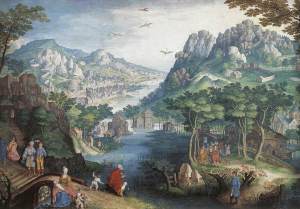 Gillis_van_Coninxloo_-_Mountain_Landscape_with_River_Valley_and_the_Prophet_Hosea_-_WGA05181
